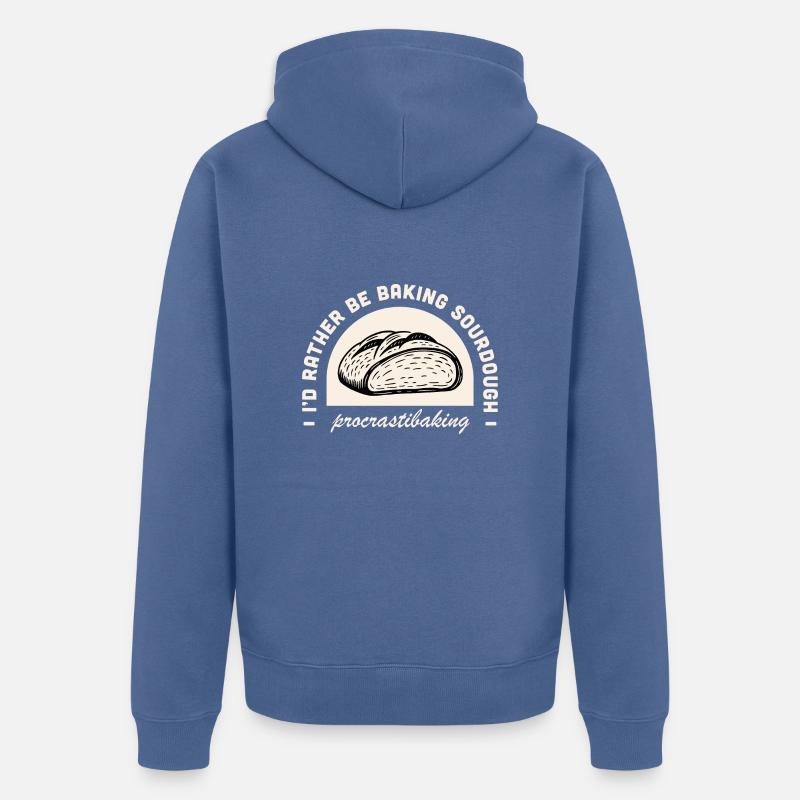Sauerteigbrot Humor - Unisex Premium Bio Zip Hoodie - Taubenblau
