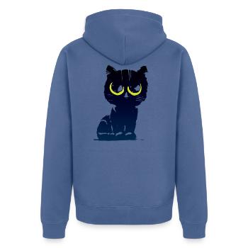 Black Cat 2 - Veste à capuche bio Premium Unisexe - bleu pigeon - Dos - Nico (187cm)