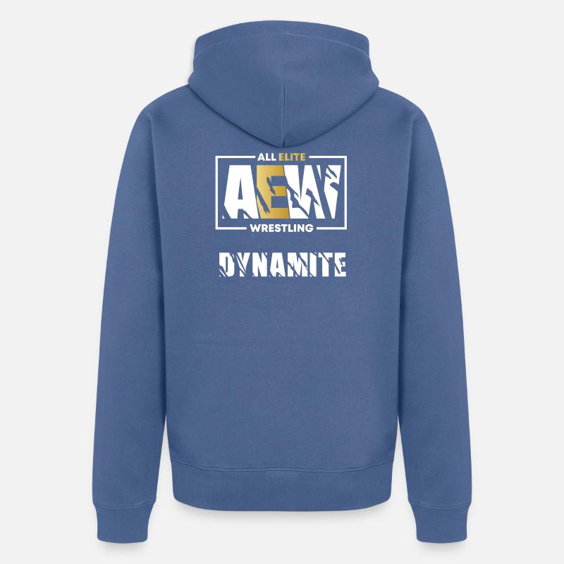 AEW Dynamite - Veste à capuche bio Premium Unisexe - bleu pigeon