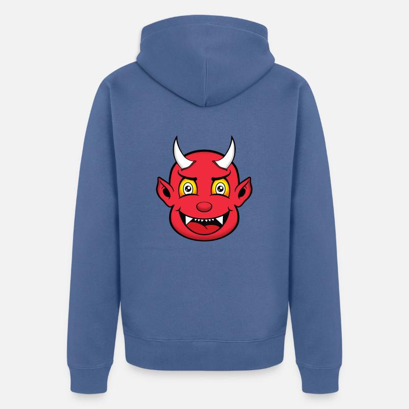 LITTLE DEVIL - Veste à capuche bio Premium Unisexe - bleu pigeon
