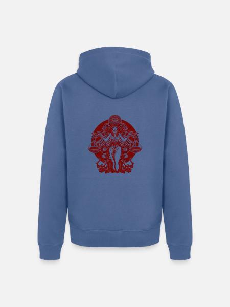 Das Sternzeichen der Waage - Unisex Premium Bio Zip Hoodie - Taubenblau
