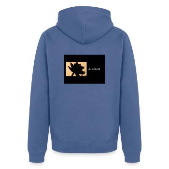 Streetwear AN - Veste à capuche bio Premium Unisexe - bleu pigeon - Dos - Nico (187cm)