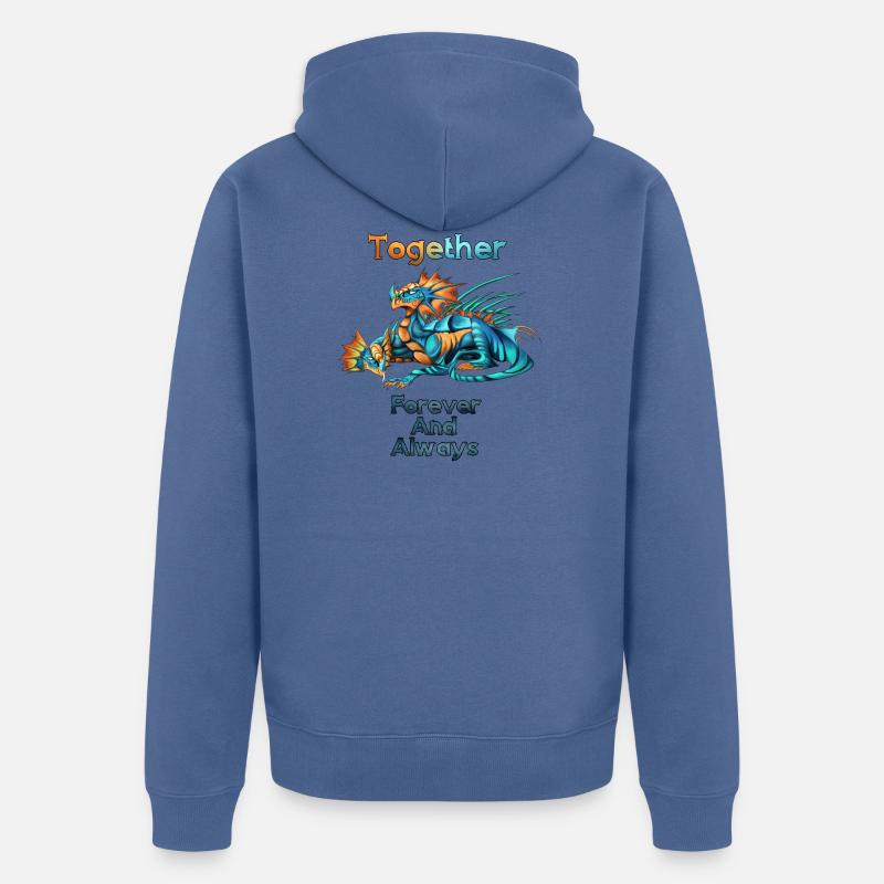 Das Leben einer Hydra - Unisex Premium Bio Zip Hoodie - Taubenblau