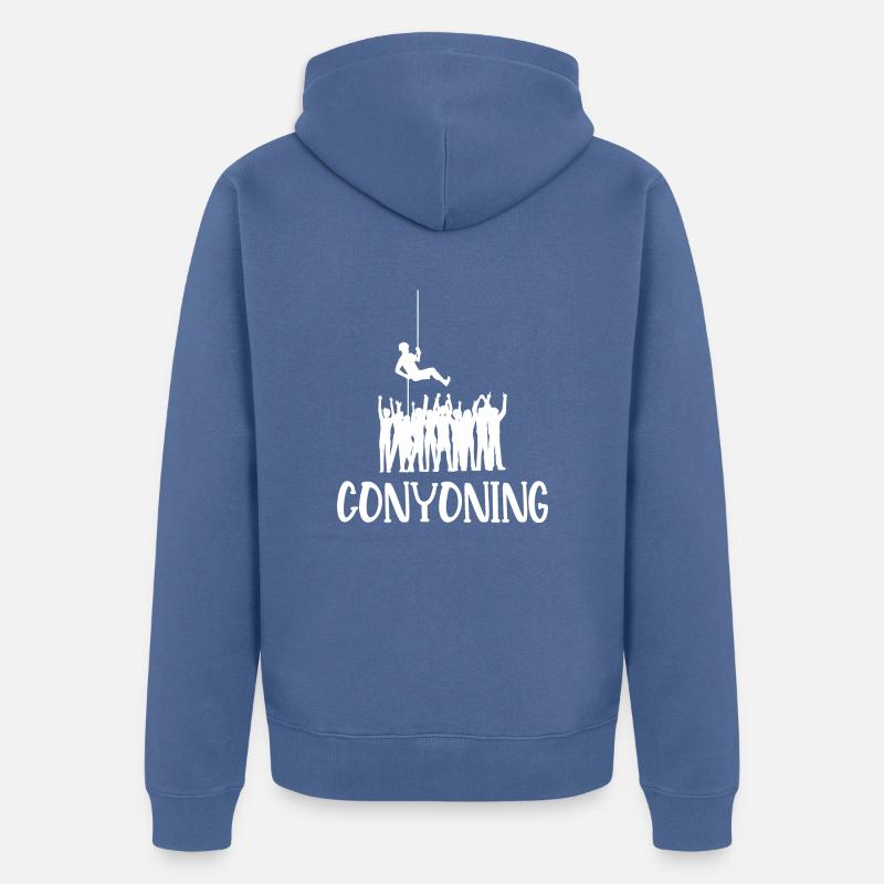 conyoning - Veste à capuche bio Premium Unisexe - bleu pigeon