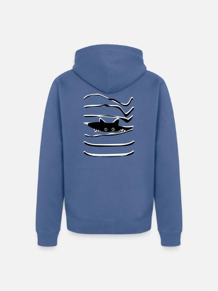 Mieze - Unisex Premium Bio Zip Hoodie - Taubenblau