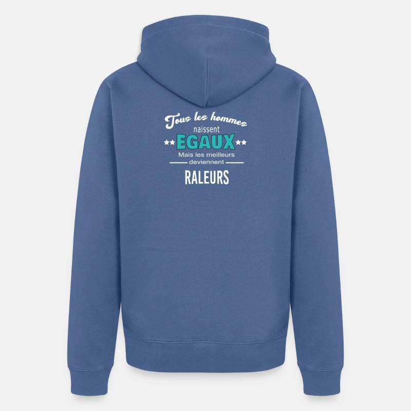 les meilleurs RALEURS - Veste à capuche bio Premium Unisexe - bleu pigeon