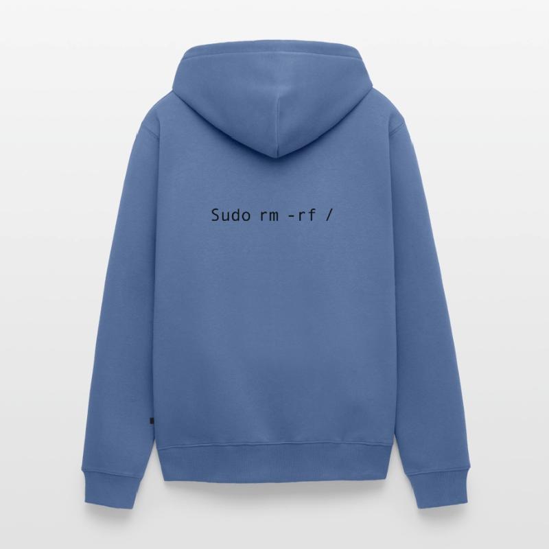 Linux Coding Sudo rm -rf / Veste à capuche bio Premium Unisexe