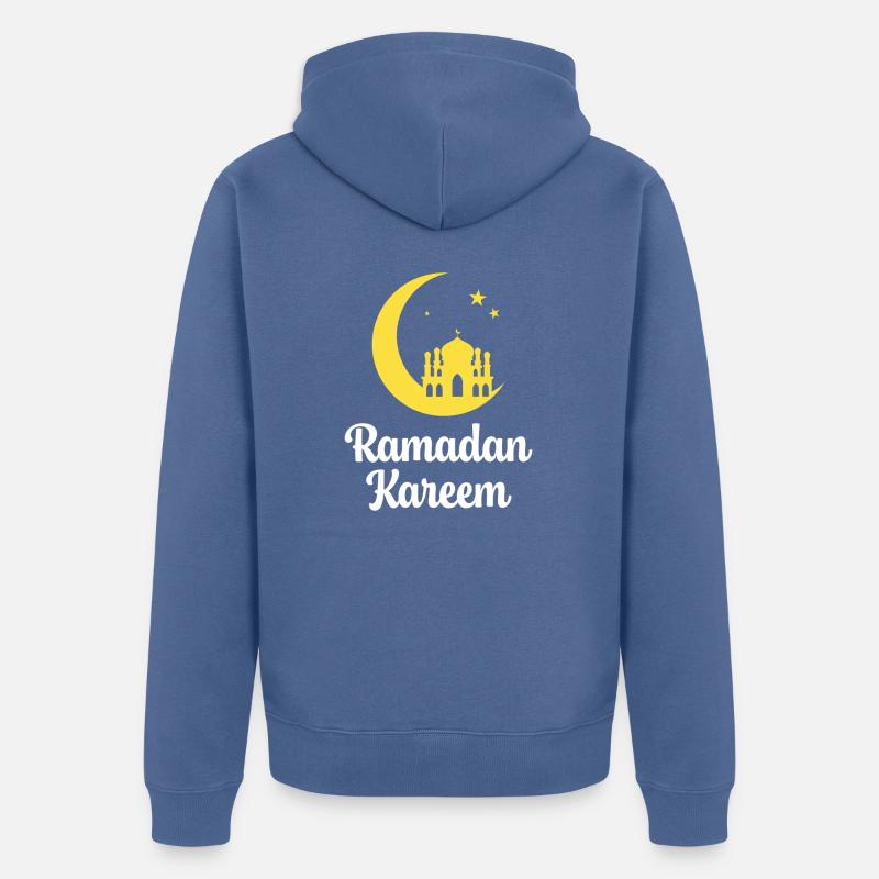 Ramadan Kareem - Veste à capuche bio Premium Unisexe - bleu pigeon