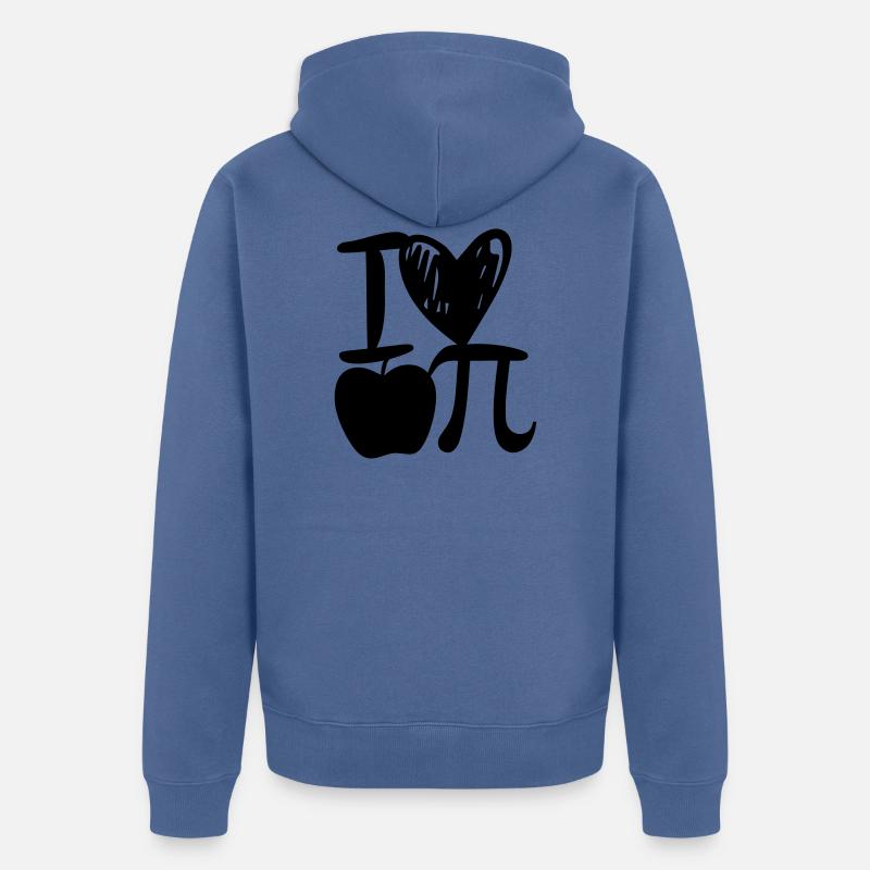 J’ADORE APPLE PI - Veste à capuche bio Premium Unisexe - bleu pigeon
