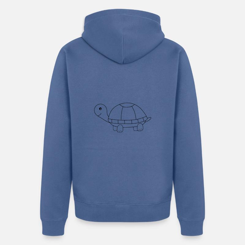 Tortue Tortues - Veste à capuche bio Premium Unisexe - bleu pigeon