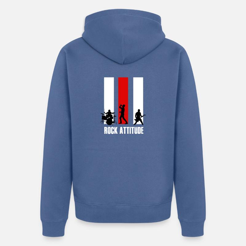 Rock Attitude - Veste à capuche bio Premium Unisexe - bleu pigeon