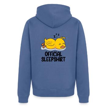 Drôle de dicton photo humour drôle idée idée cadeau - Veste à capuche bio Premium Unisexe - bleu pigeon - Dos - Nico (187cm)