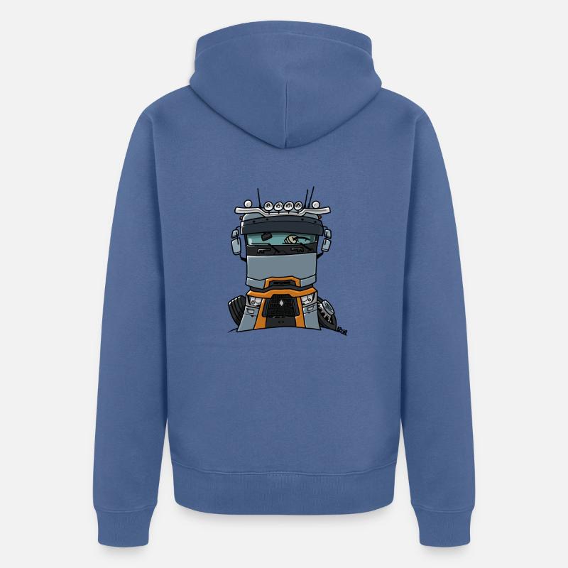Camion 0813 R - Veste à capuche bio Premium Unisexe - bleu pigeon