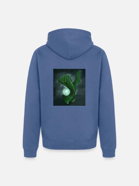 Abstract sculpture - Unisex Premium Organic Zip Hoodie - stone blue