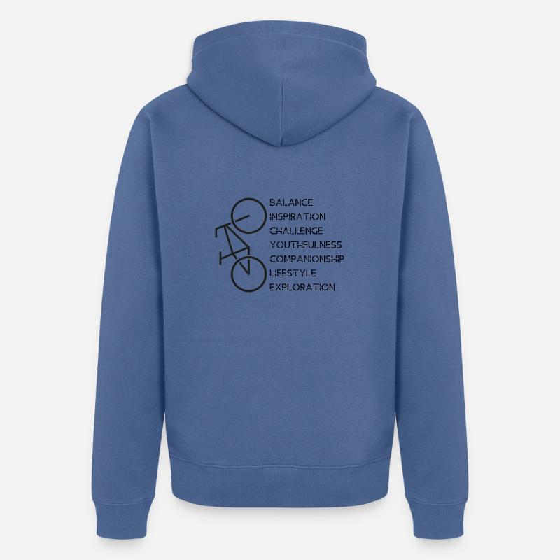 Passionné de cyclisme - Veste à capuche bio Premium Unisexe - bleu pigeon