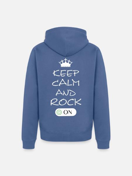 Rock - Heavy Metal - RocknRoll - Unisex Premium Bio Zip Hoodie - Taubenblau
