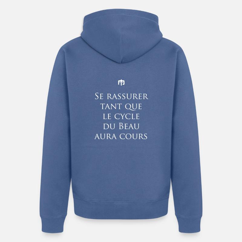cycledubeau wite - Veste à capuche bio Premium Unisexe - bleu pigeon