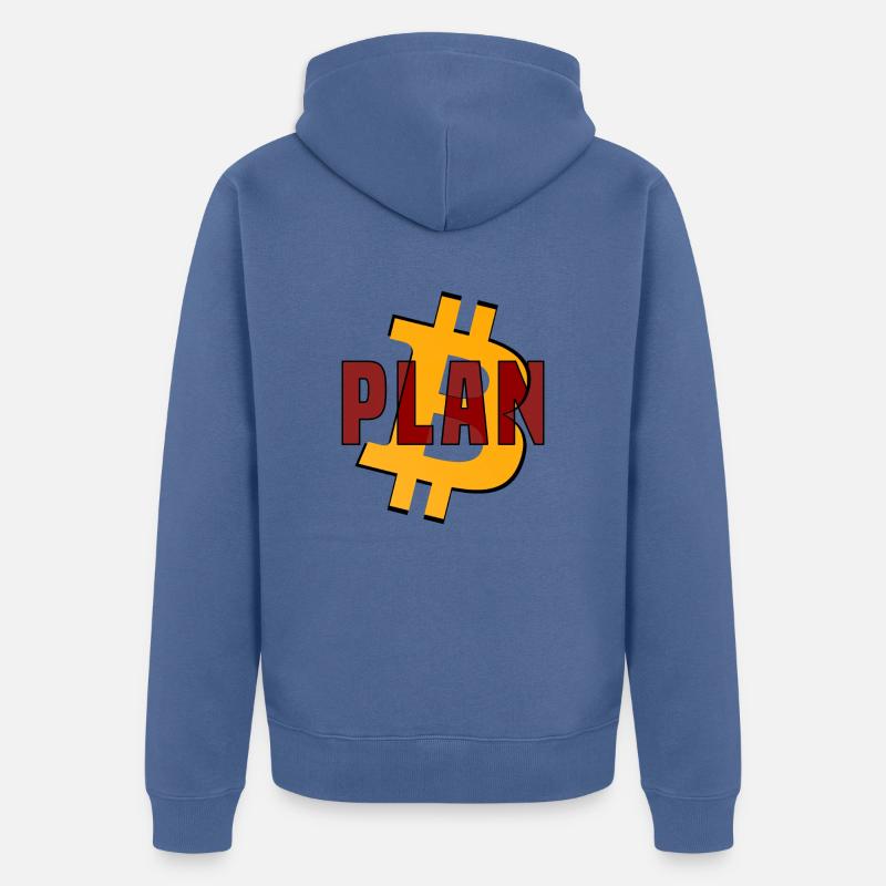 Plan B - Unisex Premium Bio Zip Hoodie - Taubenblau