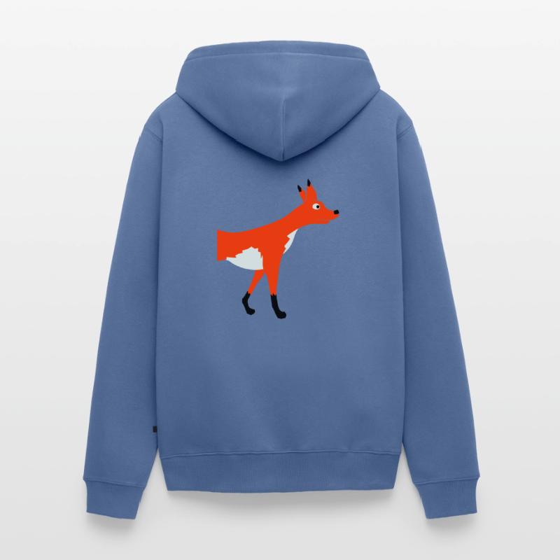 Half Fox Front Front Half Front Cool Unisex Premium Organic Zip Hoodie