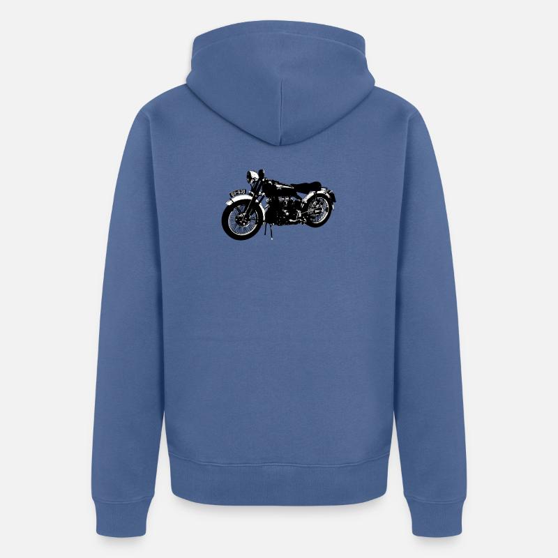 Moto classique Black Shadow - Veste à capuche bio Premium Unisexe - bleu pigeon
