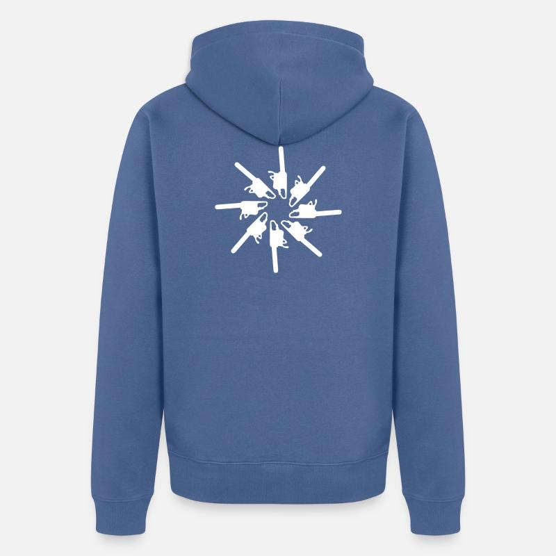 Arboristes Mandala - Veste à capuche bio Premium Unisexe - bleu pigeon