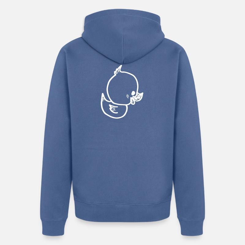 canard - petit canard - Veste à capuche bio Premium Unisexe - bleu pigeon