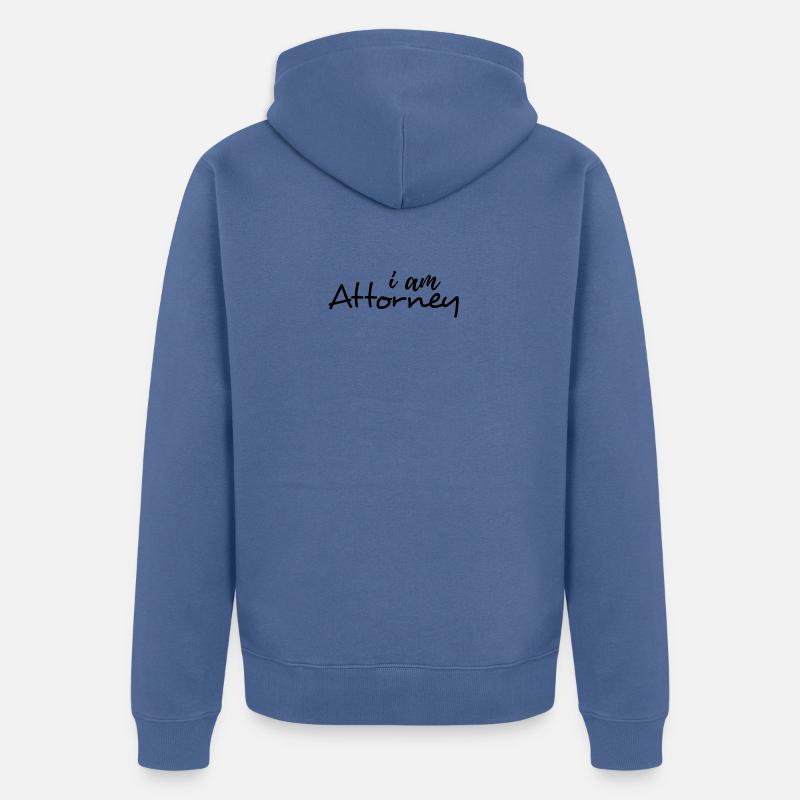 Je suis avocat - Veste à capuche bio Premium Unisexe - bleu pigeon