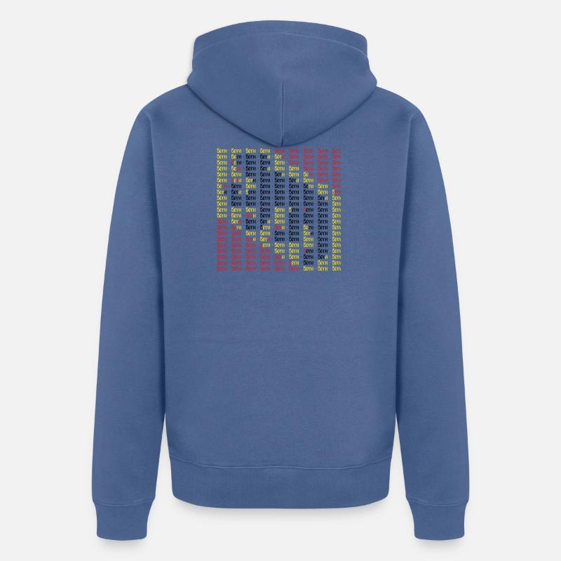 Le blason de Bern - Veste à capuche bio Premium Unisexe - bleu pigeon