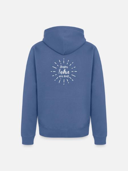 Meilleur fils du monde - Premium økologisk unisex-hættejakke - dueblå
