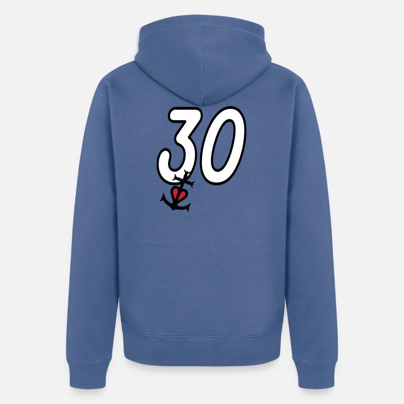 Gard croix camargaise - Veste à capuche bio Premium Unisexe - bleu pigeon