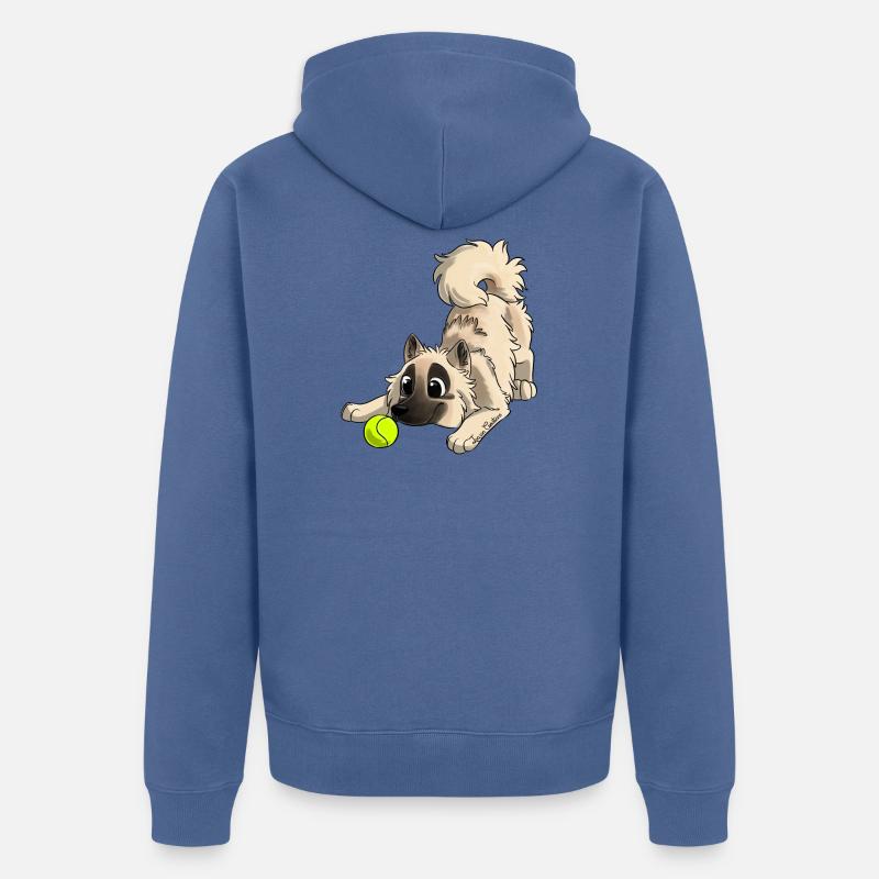 Der süßeste Eurasier - Unisex Premium Bio Zip Hoodie - Taubenblau