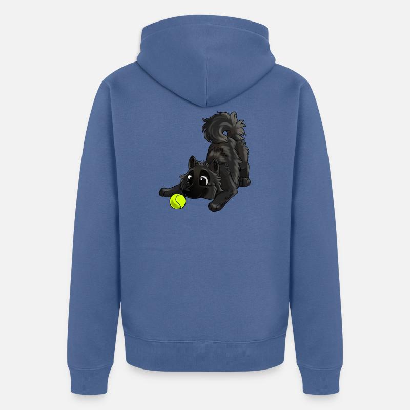 Le plus mignon Eurasier - Veste à capuche bio Premium Unisexe - bleu pigeon