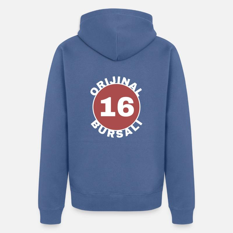 Bursa - Veste à capuche bio Premium Unisexe - bleu pigeon