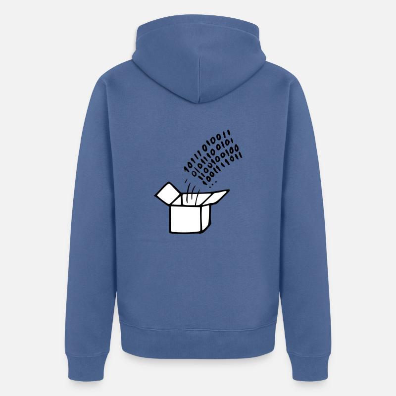 OpenSource Code - Veste à capuche bio Premium Unisexe - bleu pigeon