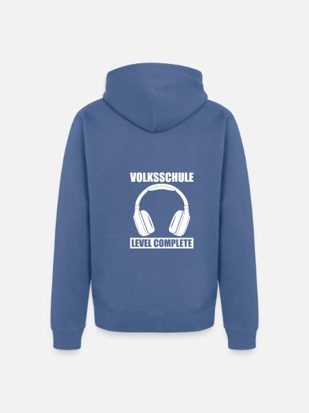 Volksschule Abschluss Abschlussklasse Geschenk - Unisex Premium Bio Zip Hoodie - Taubenblau