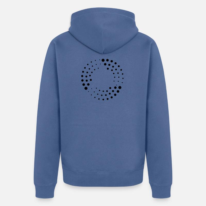 des points abstraits - Veste à capuche bio Premium Unisexe - bleu pigeon