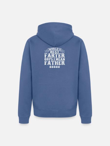 World's Greatest Farter - Unisex Premium Organic Zip Hoodie - stone blue