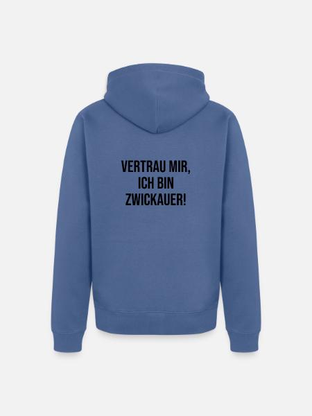 Zwickau Vertrauen - Unisex Premium Bio Zip Hoodie - Taubenblau