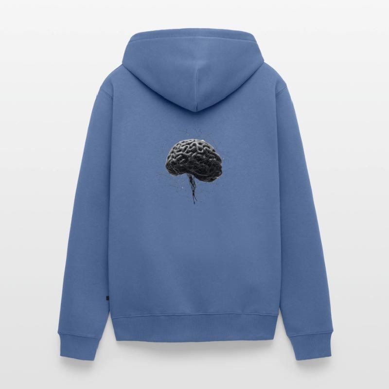 Brain Neural AI Deep Learning Computer Algorithm Unisex Premium Organic Zip Hoodie
