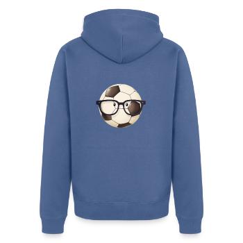 Joueur de football Drôle d’athlète Sport Amoureux du football - Veste à capuche bio Premium Unisexe - bleu pigeon - Dos - Nico (187cm)