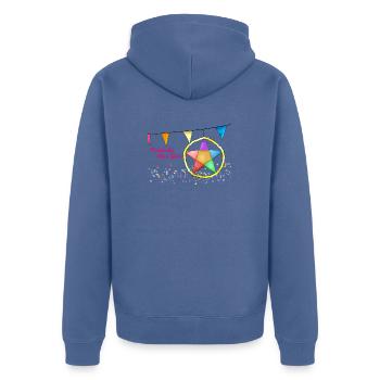 Cambodge Khmer Nouvel An Choul Chnam I Cadeau - Veste à capuche bio Premium Unisexe - bleu pigeon - Dos - Nico (187cm)