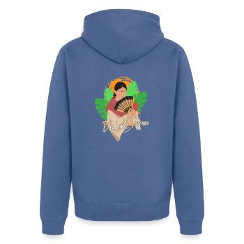 Philippines Drapeau philippin Philippines I Cadeau - Veste à capuche bio Premium Unisexe - bleu pigeon - Dos - Nico (187cm)
