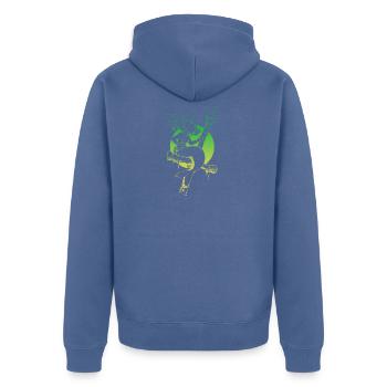 Meerjungfrau Seejungfrau Nixe Märchen - Unisex Premium Bio Zip Hoodie - Taubenblau - Hinten - Nico (187cm)