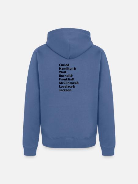 Amazing women of science - Unisex Premium Bio Zip Hoodie - Taubenblau