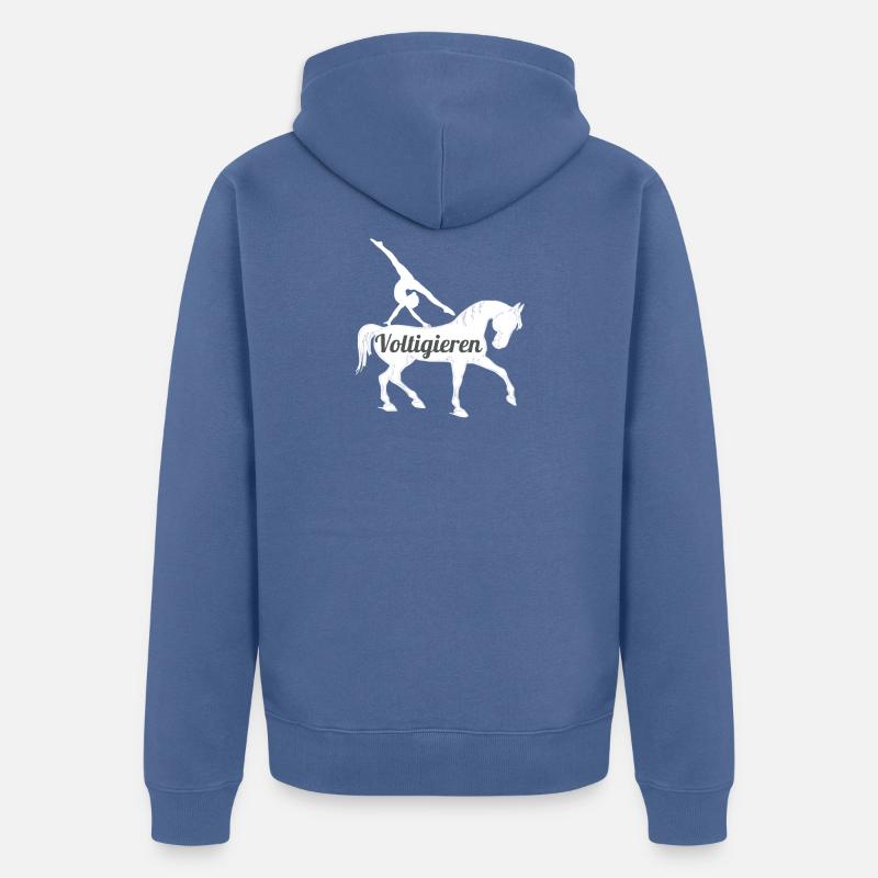 Voltigage - Veste à capuche bio Premium Unisexe - bleu pigeon