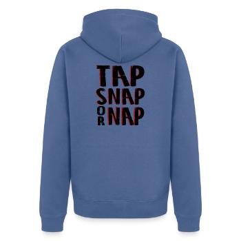 MMA Jiu-Jitsu Fight Tap Appuyez sur cadeau de sieste - Veste à capuche bio Premium Unisexe - bleu pigeon - Dos - Nico (187cm)