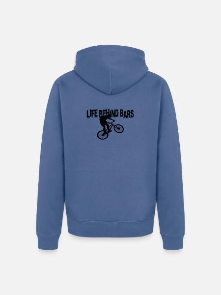 Leben hinter Gittern BMX - Unisex Premium Bio Zip Hoodie - Taubenblau