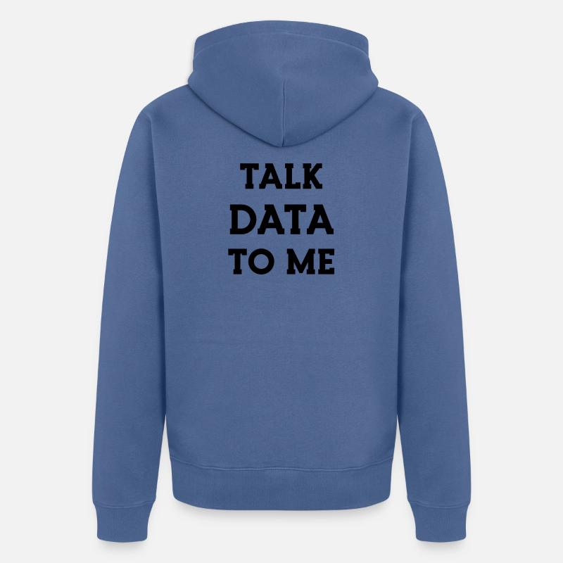 Data Science Statistics Data Scientist - Veste à capuche bio Premium Unisexe - bleu pigeon