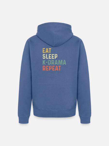 Kdrama K-Drama K Drama Seoul Kpop K-Pop Hallyu - Premium økologisk unisex-hættejakke - dueblå