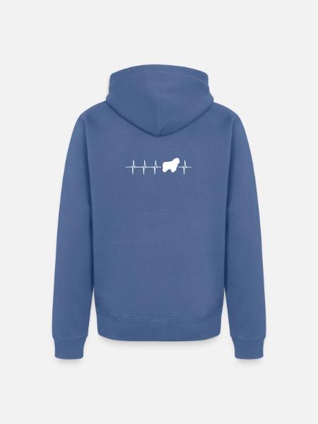 Lustige Bergamasco-Geschenk-Idee - Unisex Premium Bio Zip Hoodie - Taubenblau